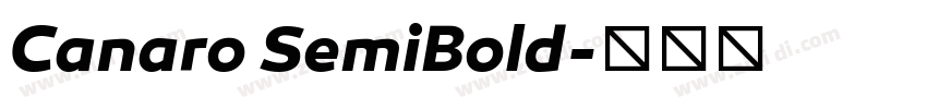 Canaro SemiBold字体转换